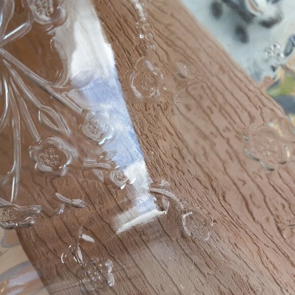 Vintage Anchor Hocking Savannah Clear Floral Glass Rectangular Baking Dish - Picture 14 of 14